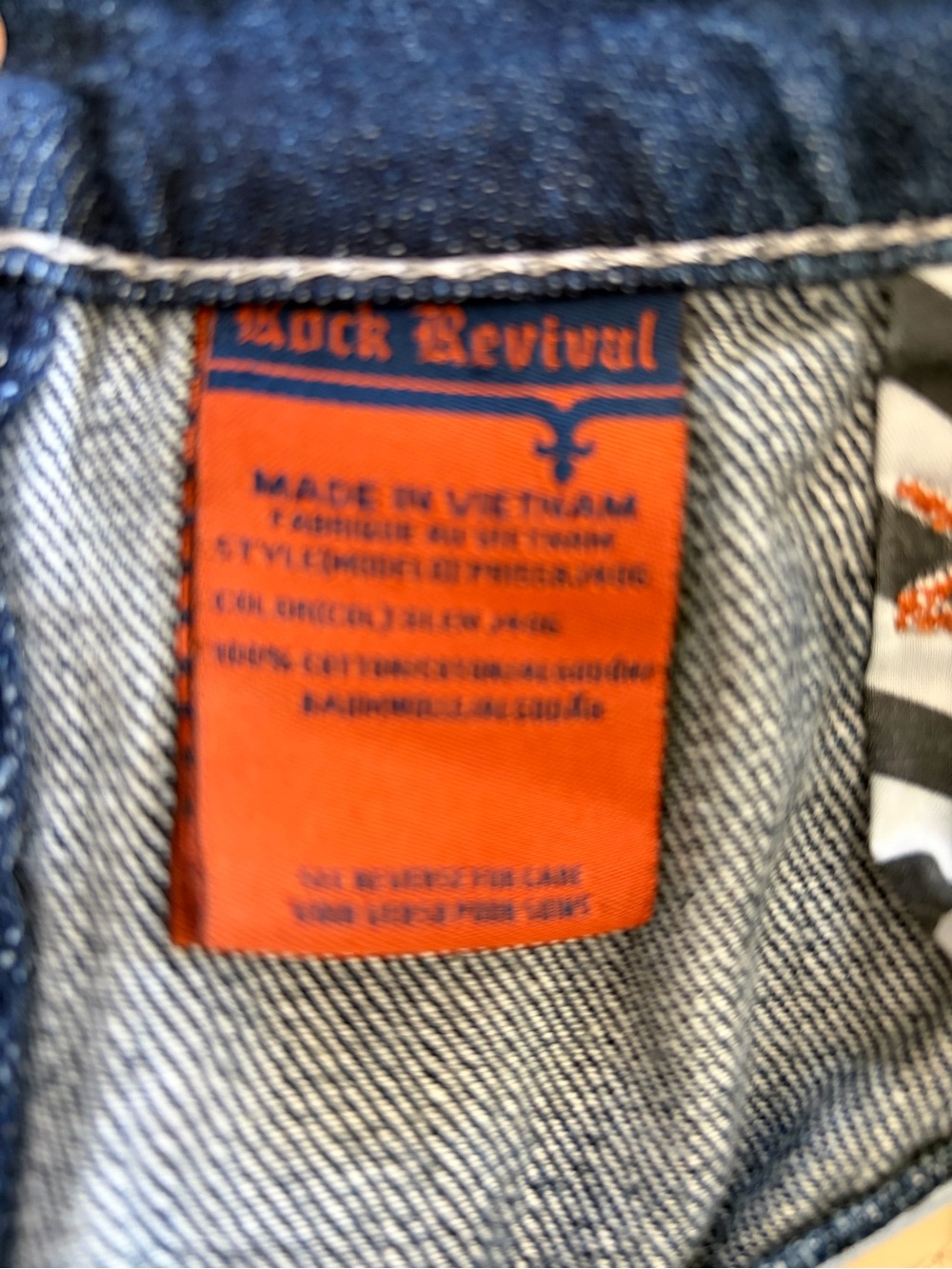 Rock Revival Men’s Indigo Blue Embroidered Back Pocket Straight Jeans Sz 38 - Picture 8 of 13